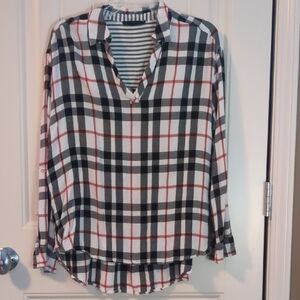 Chic Plaid Button Down Shirt for Women